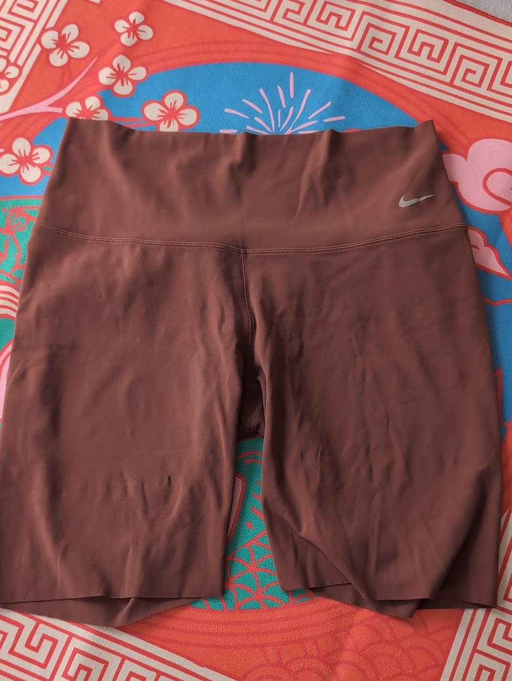 Nike Zenvy Chocolate Brown High-Waist Bike Shorts